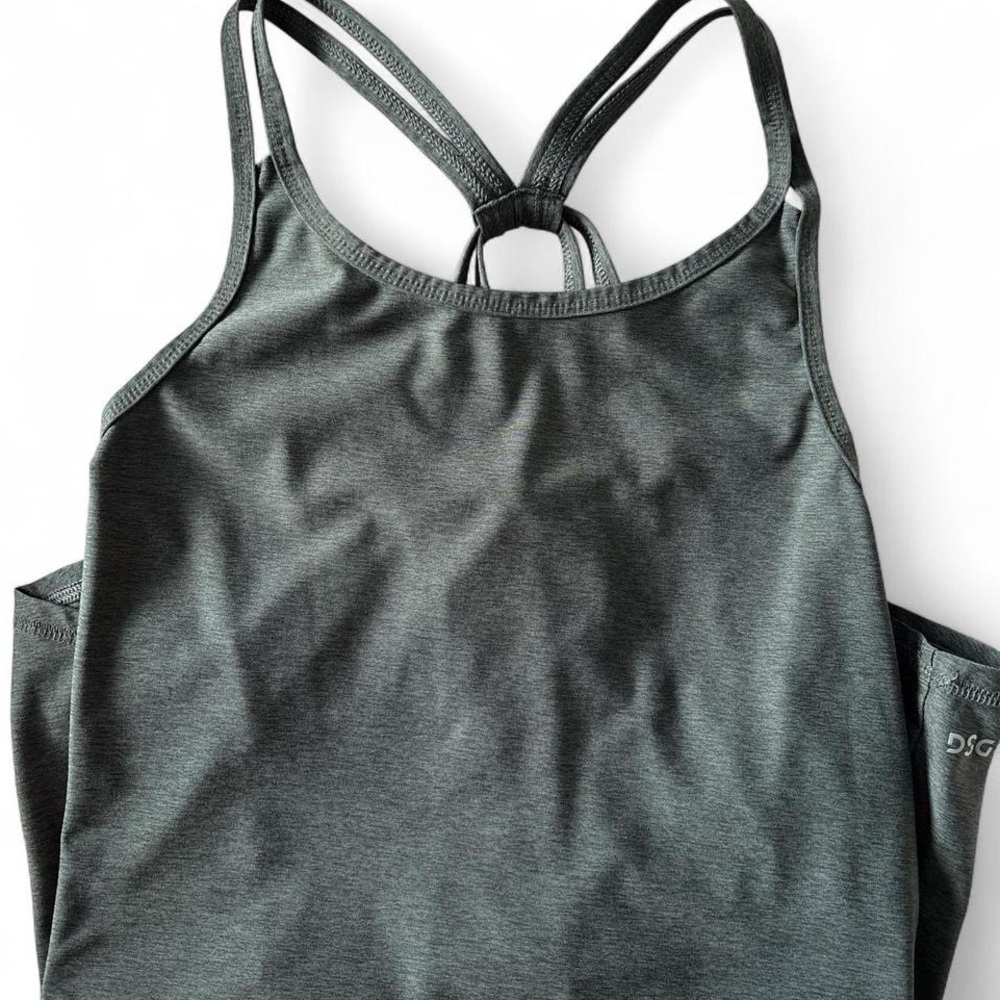 DSG Gray Sleeveless Backless Tank Top